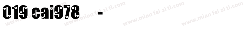 019 cai978字体字体转换